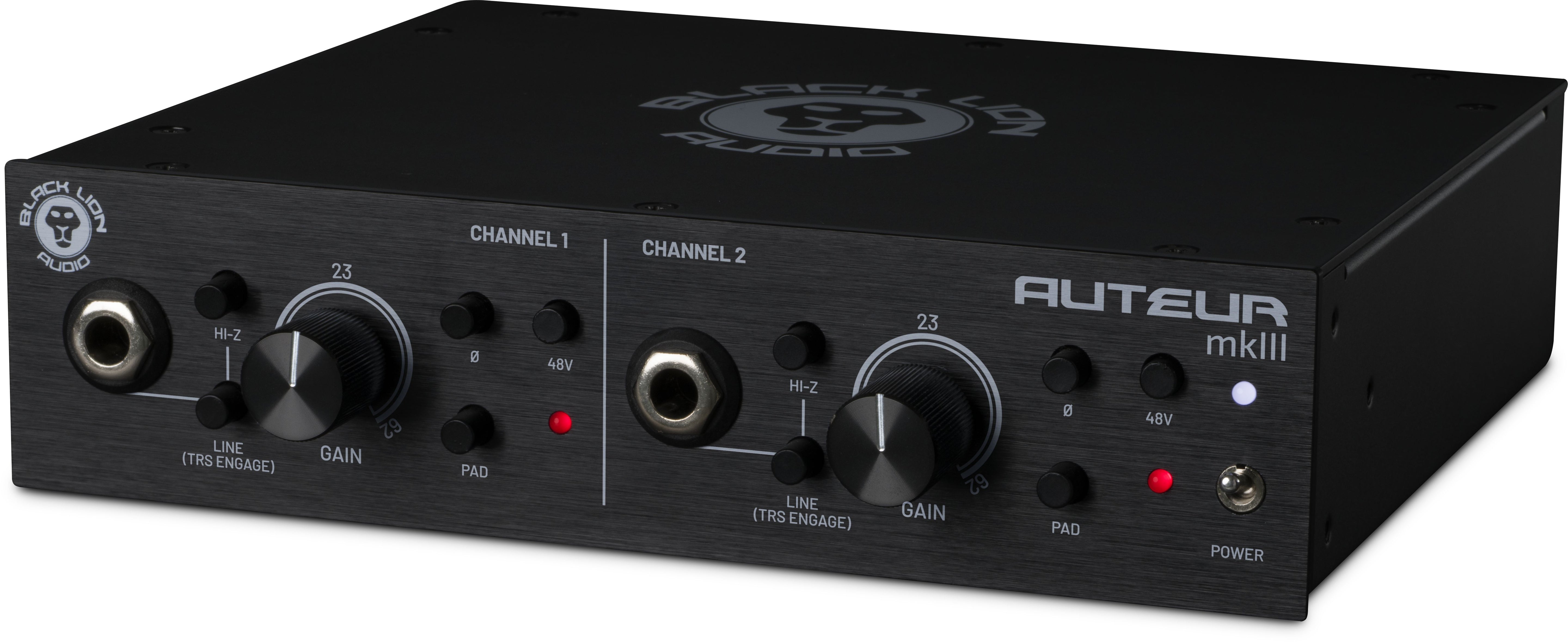 New Black Lion Audio Auteur Mk3 2-Channel Microphone Preamp