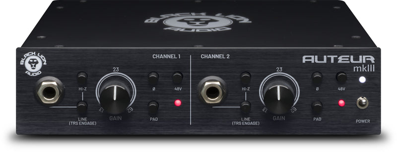 New Black Lion Audio Auteur Mk3 2-Channel Microphone Preamp