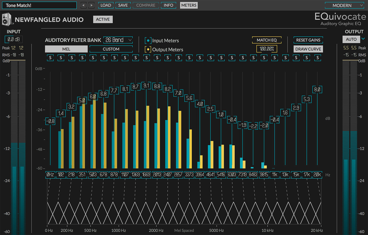 New Newfangled Audio Equivocate - 26-Band Auditory Filter EQ Plug-in with Match EQ (Download/Activation Card)