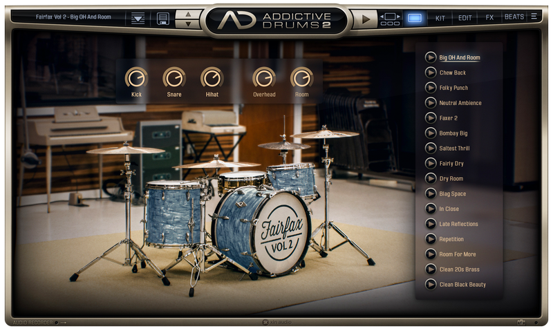 New XLN Audio Addictive Drums 2 Fairfax Vol.2 ADpak Expansion MAC/PC VST AU AAX Software (Download/Activation Card)