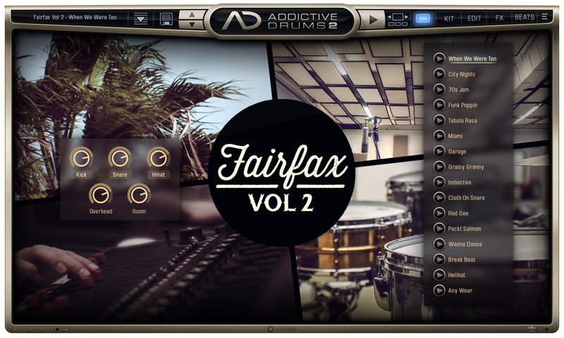 New XLN Audio Addictive Drums 2 Fairfax Vol.2 ADpak Expansion MAC/PC VST AU AAX Software (Download/Activation Card)