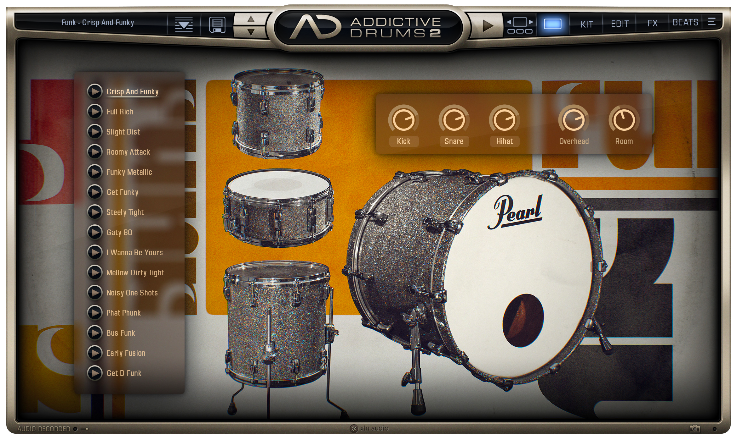 New XLN AudioAddictive Drums 2 Funk ADpak Expansion MAC/PC VST AU AAX Software (Download/Activation Card)