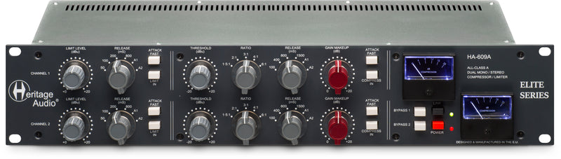 New Heritage Audio HA-609A Dual-Channel Compressor