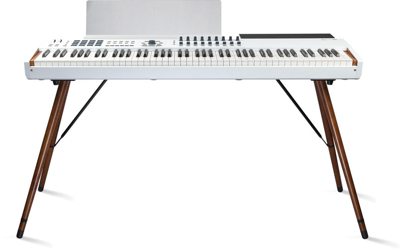 New Arturia KeyLab 88 MKII Hammer-Action MIDI Controller (White) + Wooden Leg Stand