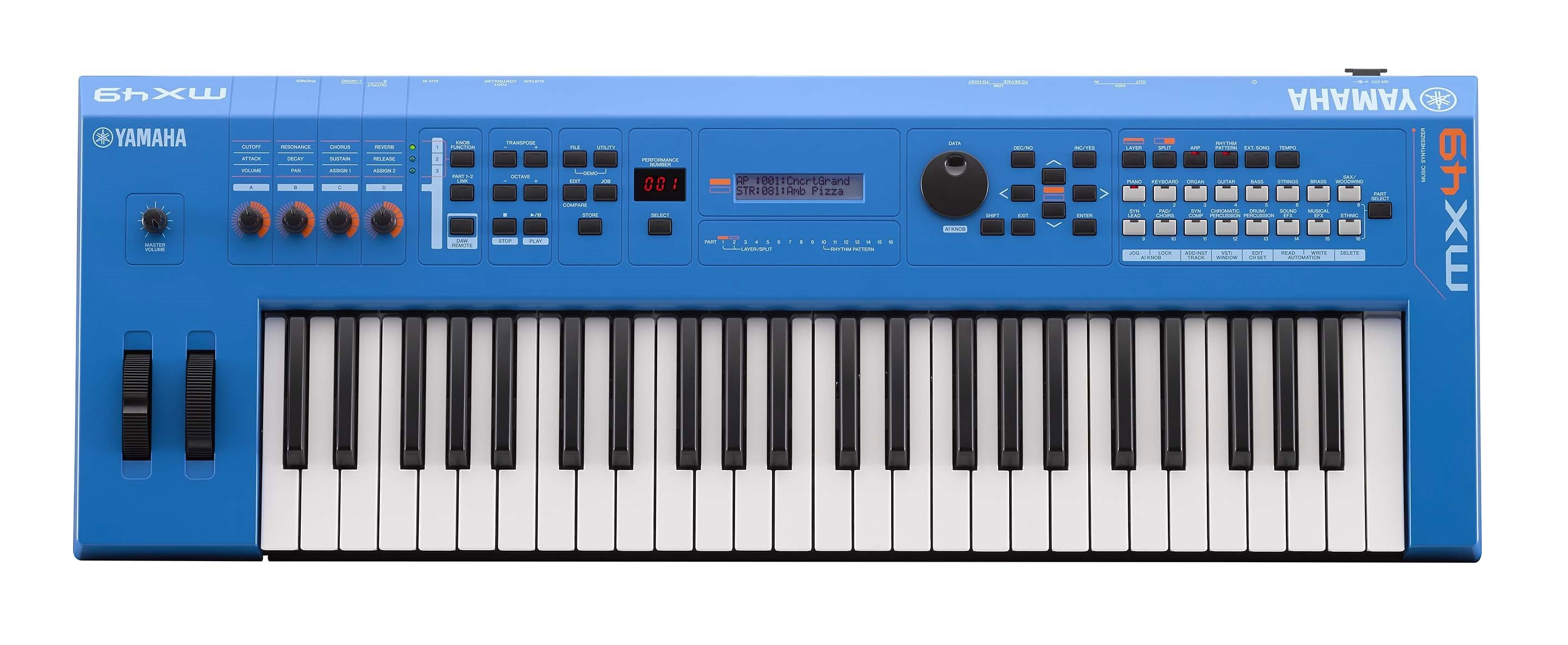 New Yamaha MX49 v2 Music Production Synthesizer (Blue)