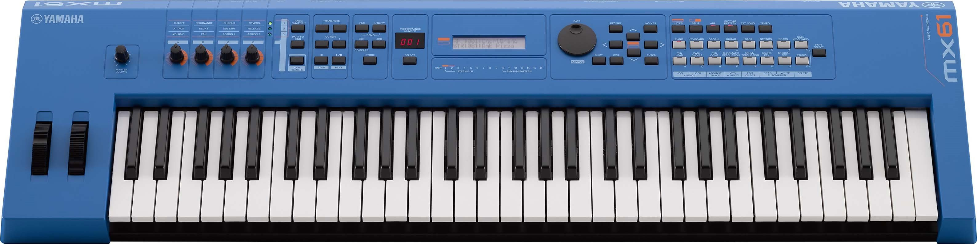 New Yamaha MX61 v2 Music Production Synthesizer (Blue)