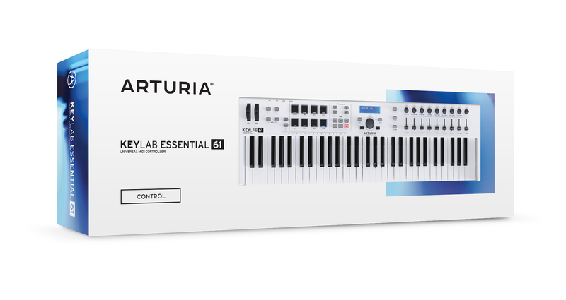 New Arturia KeyLab Essential 61 - Universal MIDI Controller and Software (White)