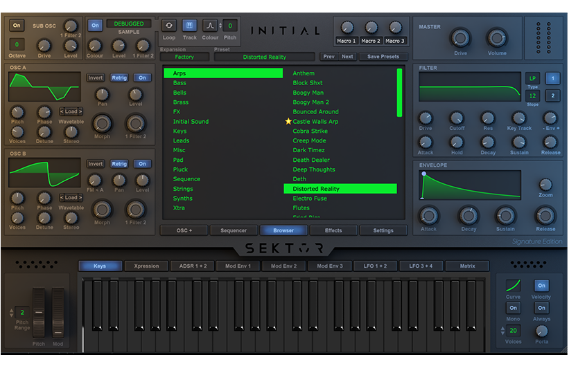 New Initial Audio Sektor - Wavetable Synth Plugin (Download/Activation Card)