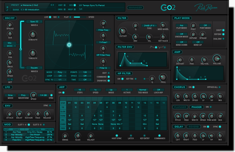 New Rob Papen Go2 Plug-in Virtual Synthesizer Mac/PC VST AU AAX (Download/Activation Card)