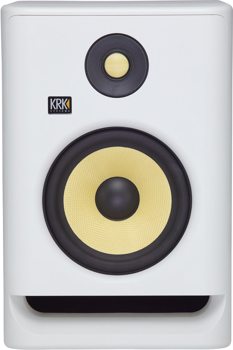 New KRK ROKIT 7 Generation 4 Powered Studio Monitors Speakers White - Bundle