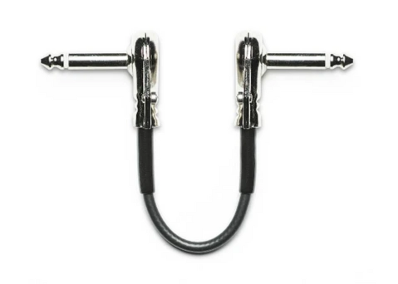 New Xotic All-Brass Patch Cable 6 Inch (Black) (2-Pack)