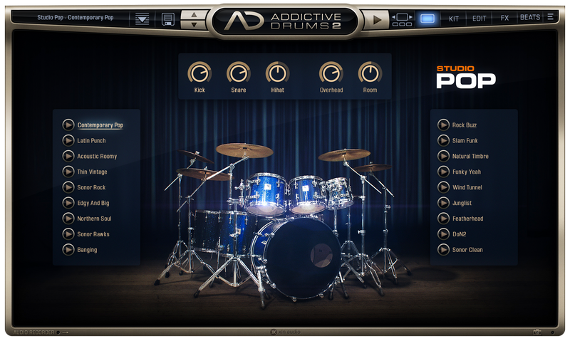 New XLN Audio Addictive Drums 2 Studio Pop Drum Sounds ADpak Expansion MAC/PC VST AU AAX Software (Download/Activation Card)