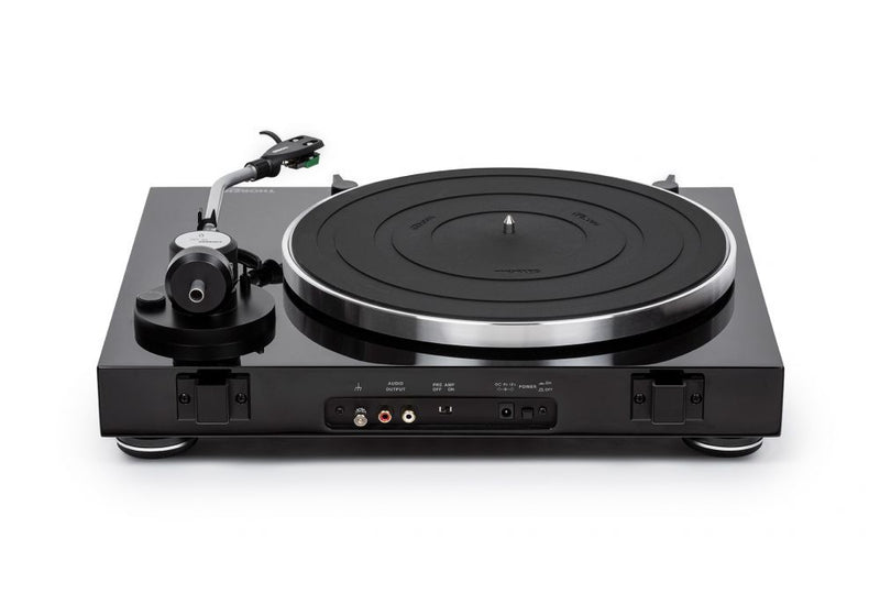 New THORENS TD 204 MANUAL TURNTABLE BELT DRIVE Integrated connection terminal with switchable MM phono amplifier and RCA sockets