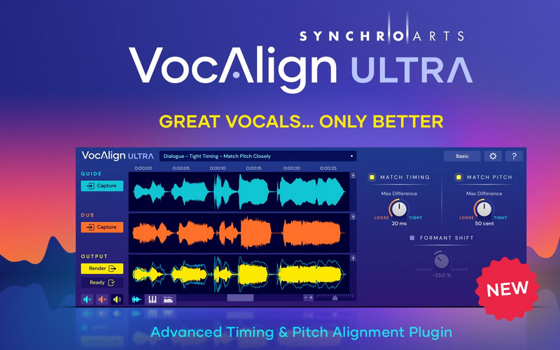 New Synchro Arts VocAlign Ultra (Upgrade Vocalign Project 5) Plugin VST AU AAX MAC PC Software - (Download/Activation Card)