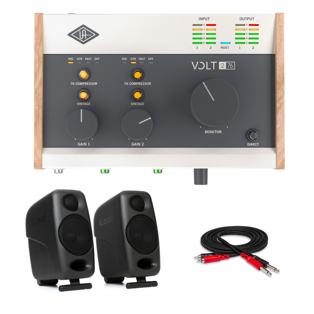 New Universal Audio Volt276 | 2-in/2-out USB 2.0 Audio Interface for Mac/PC -iLoud Bundle