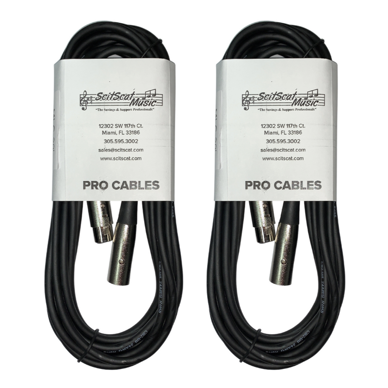 Scitscat Music XLR Male to XLR Female Microphone Cable - 20 Ft Cable (Black)