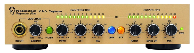 New Fredenstein V.A.S. Compressor - A Single Channel FET Compressor With Stereo Link Capability.