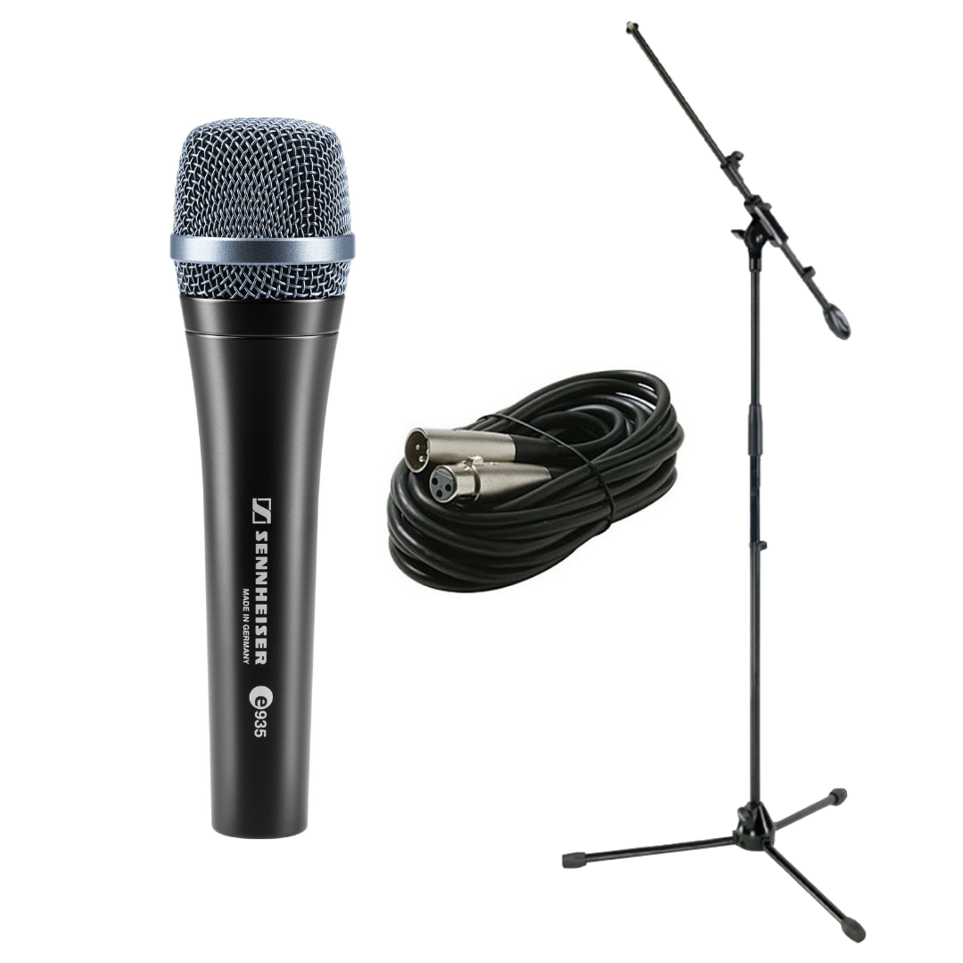 New Sennheiser E935 Professional Stage Vocal Microphone Bundle (Stand & Cable)