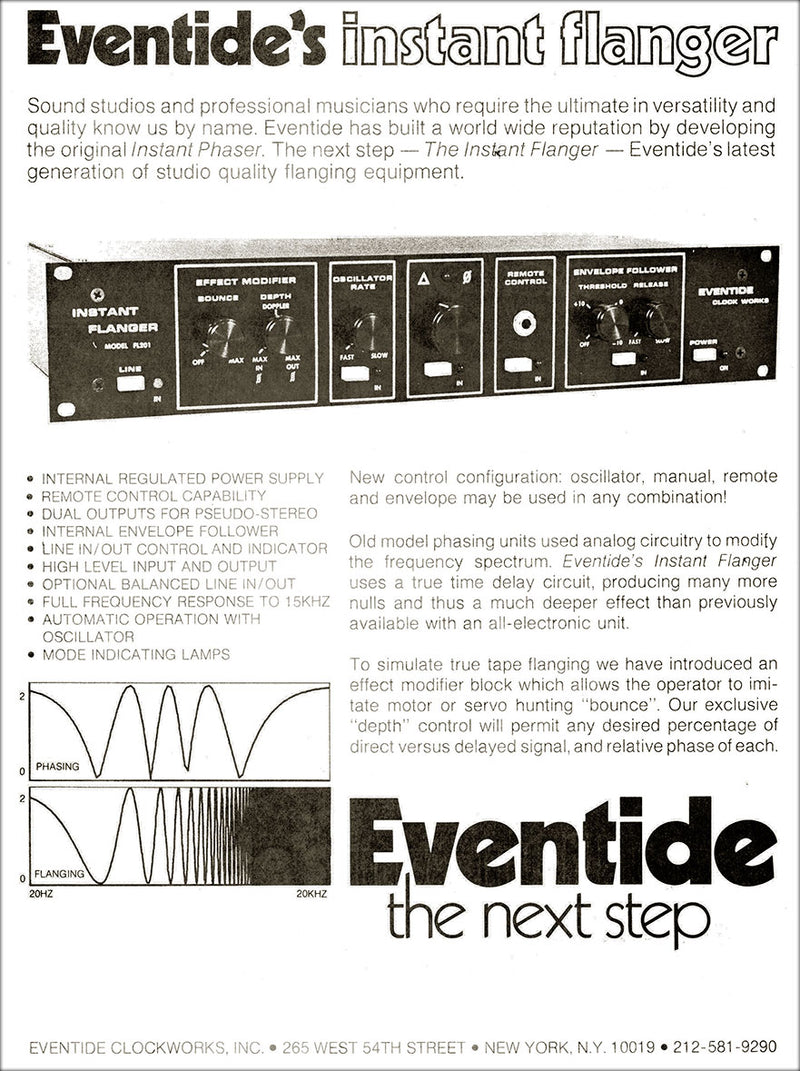New Eventide Instant Flanger mkII MAC/PC Software (Download/Activation Card)