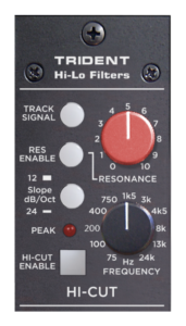 New Trident Audio Hi-Lo 500 Tracking Filters 500-Series Module (HILO-500)