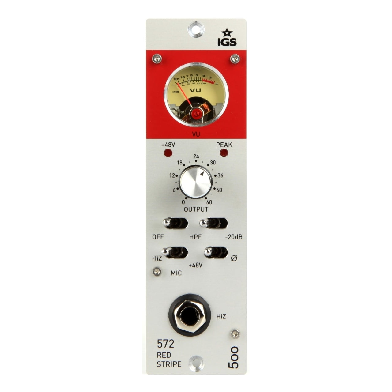 New IGS Audio 572 Red Stripe 500 Series Tube Microphone Preamp / DI Module