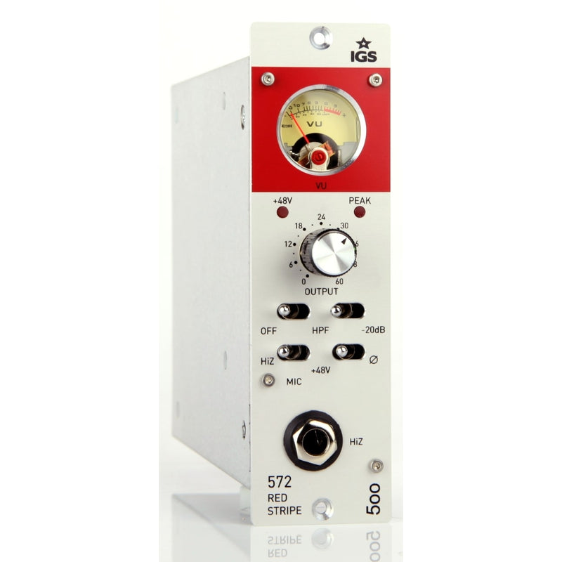 New IGS Audio 572 Red Stripe 500 Series Tube Microphone Preamp / DI Module