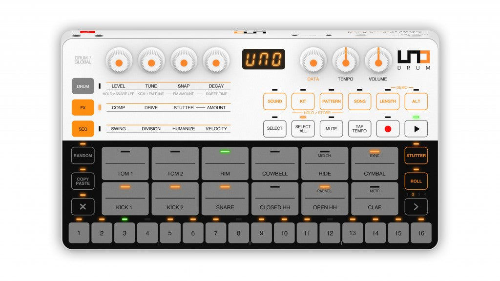 New IK Multimedia Uno Drums | Portable Analog/PCM Drum Machine Fully Programmable