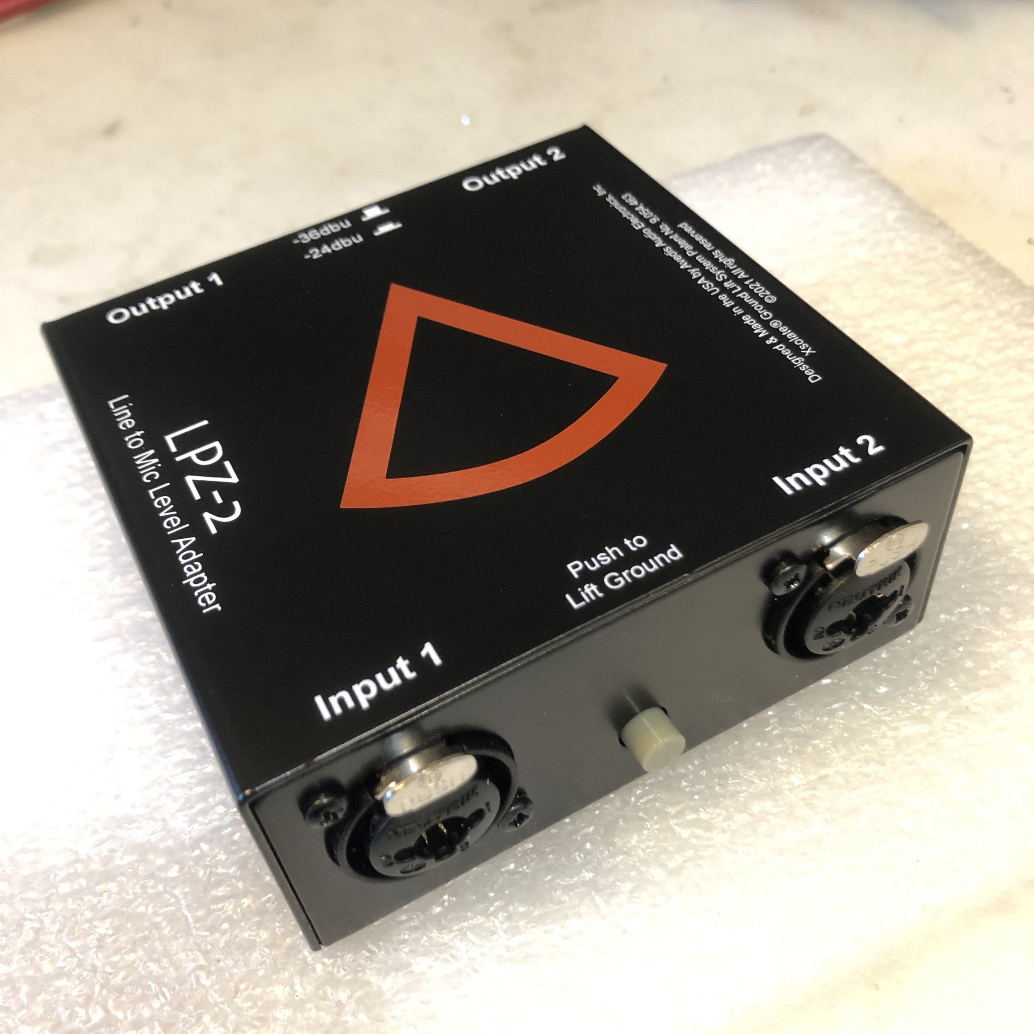 New Avedis Audio LPZ-2 Line to Mic Level Adapter DI Direct Box + Free XLR Cable!