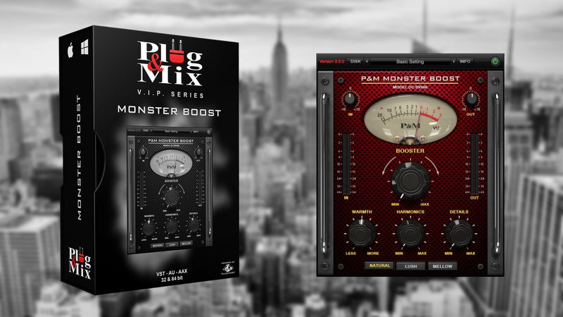 New Plug And Mix Monster Boost Software - AAX/VST/Mac/PC  (Download/Activation Card)