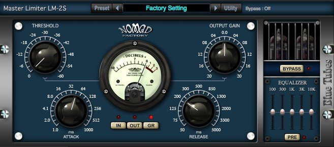 New Nomad Factory Blue Tubes Limiter LM2S Plugin Software- AAX/VST/Mac/PC (Download/Activation)