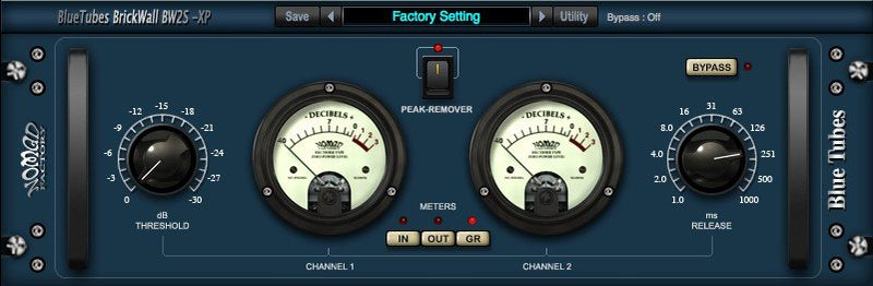 New Nomad Factory Blue Tubes BrickWall BW2S Software - AAX/VST/Mac/PC (Download/Activation)