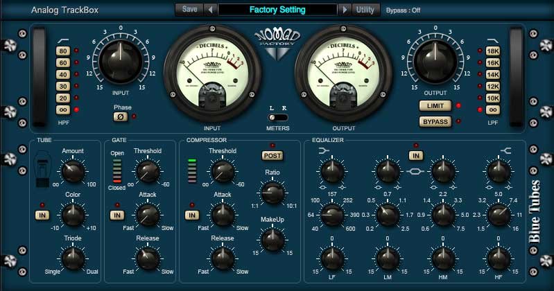 New Nomad Factory Blue Tubes Analog TrackBox Software - AAX/VST/Mac/PC (Download/Activation)