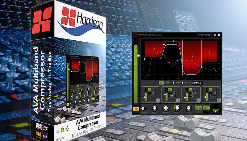 New Harrison Consoles AVA Multiband Compressor Plugin Software - (Download/Activation Card)