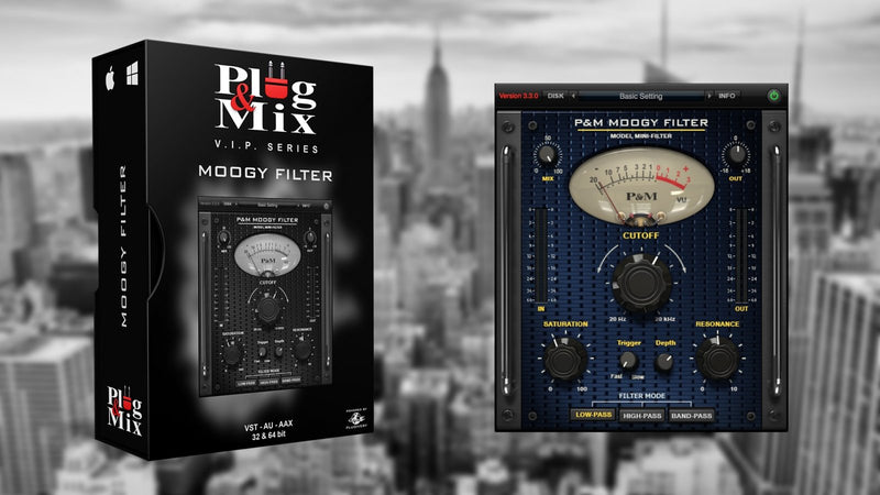 New Plug And Mix Moogy Filter Software - AAX/VST/Mac/PC  (Download/Activation Card)