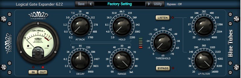 New Nomad Factory Blue Tubes Gate Expander GX622 - AAX/VST/Mac/PC (Download/Activation)