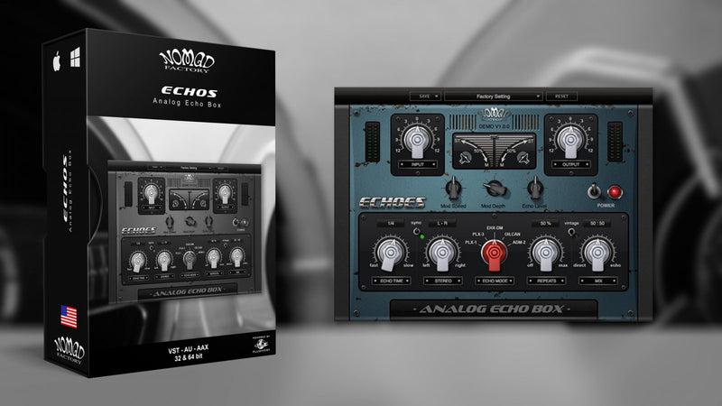 New Nomad Factory Echoes Software - AAX/VST/Mac/PC (Download/Activation)