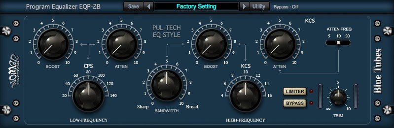 New Nomad Factory Blue Tubes Equalizer PEQ2B - AAX/VST/Mac/PC (Download/Activation)