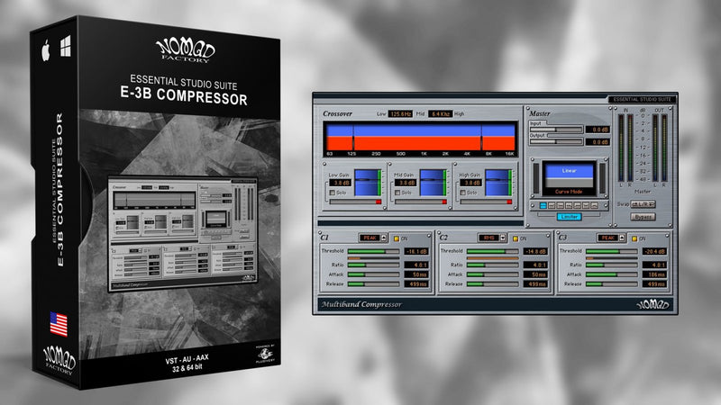 New Nomad Factory E-3B Compressor Software - AAX/VST/Mac/PC (Download/Activation)