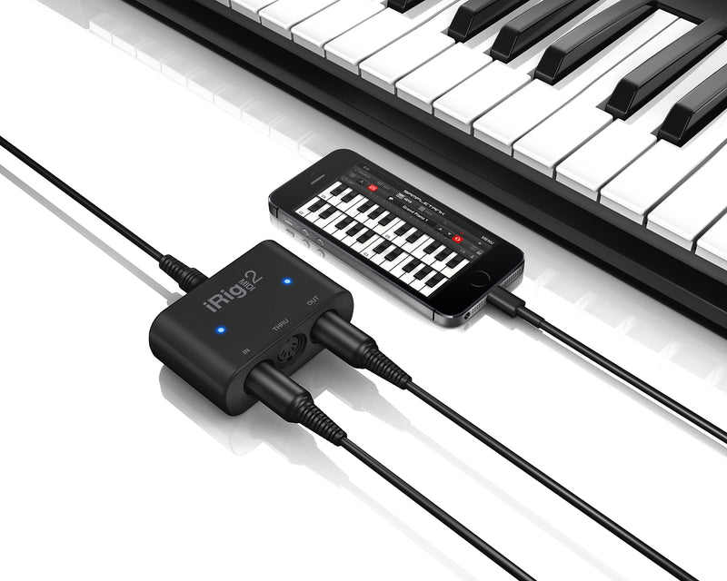 New IK Multimedia iRig MIDI 2 Portable MIDI Interface for iOS, Mac, and PC