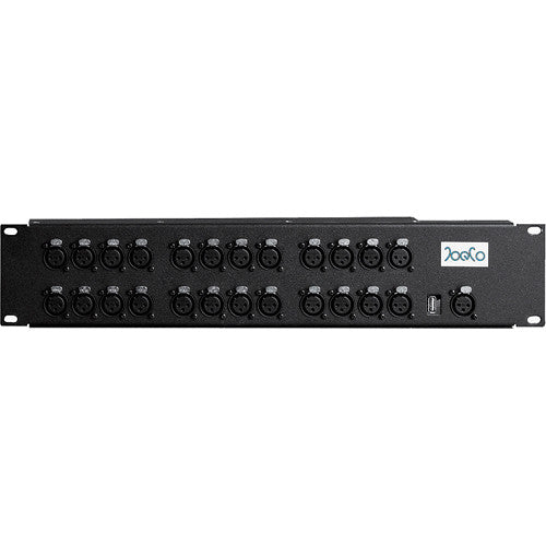 JoeCo Breakout Box with 24 XLR Female Input Connectors & USB connector for BBR1MP Recorder (2 RU)