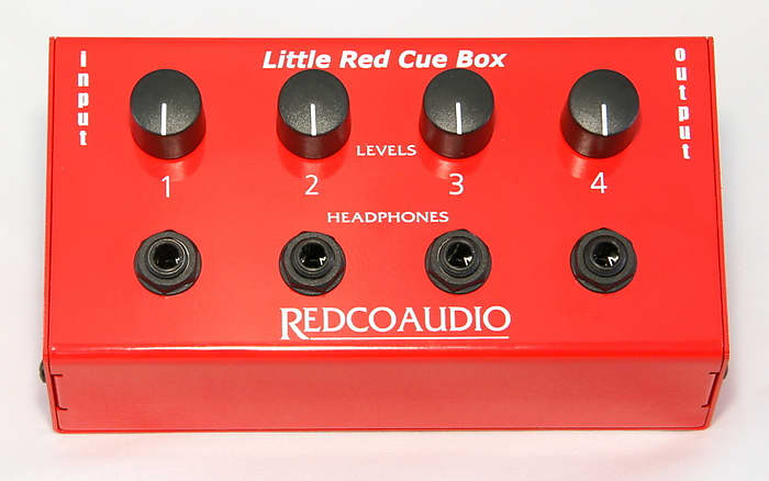 New REDCO Little Red Cue Box 4-Headphone Monitor Box w/Individual Level Control w2 Headphones