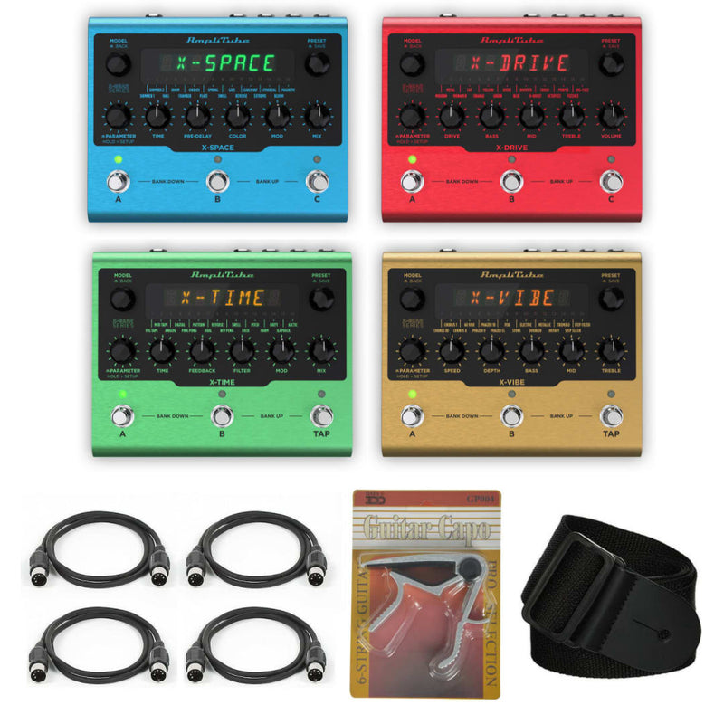 New IK Multimedia X-Gear Guitar Effects Pedal Bundle: X-DRIVE, X-TIME, X-VIBE and X-SPACE
