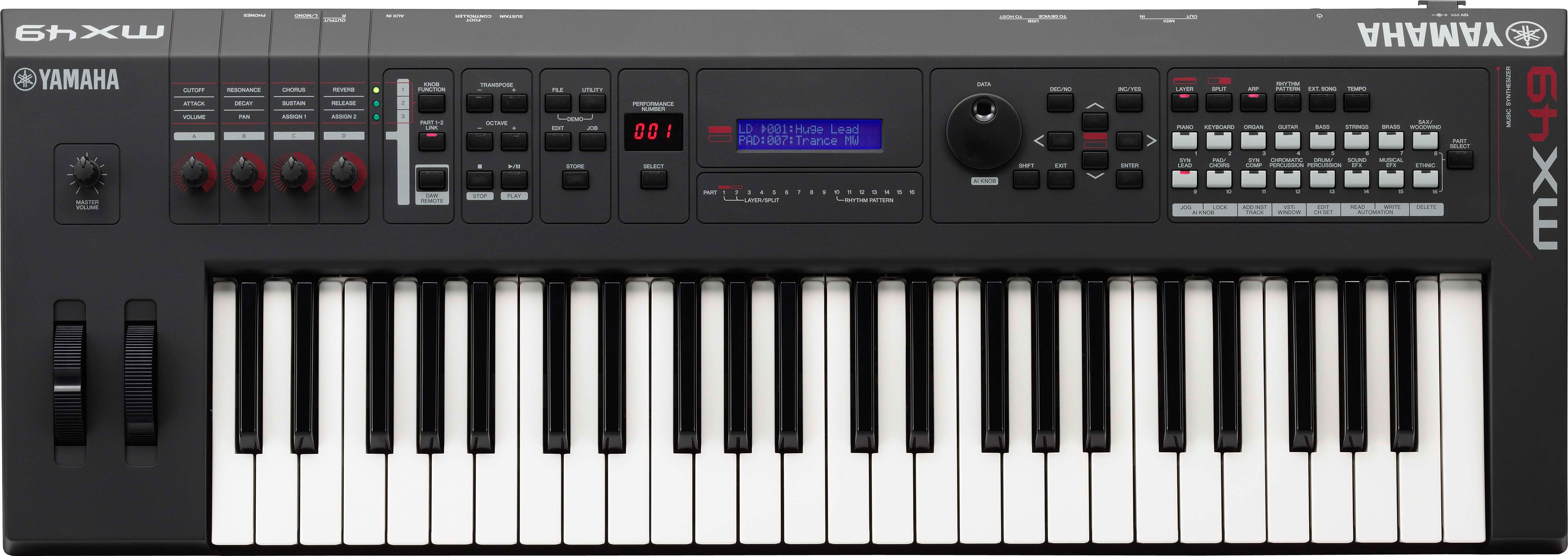 New Yamaha MX49 49-Key Music Keyboard Synthesizer - Black