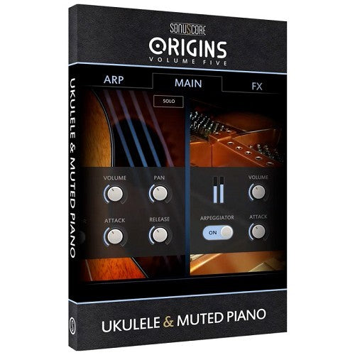 New Sonuscore Origins Vol.5: Ukulele and Muted Piano Virtual Instrument AAX AU VST MAC/PC Software -(Download/Activation Card)