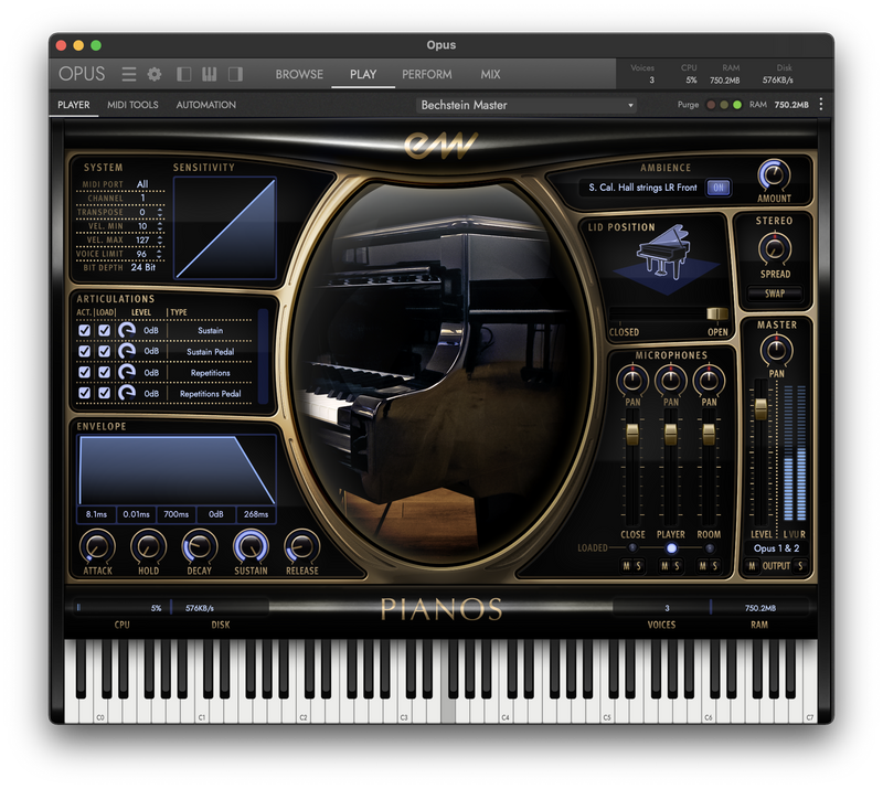 New EastWest PIANOS - BOSENDORFER 290 Software Mac/PC (Download/Activation Card)