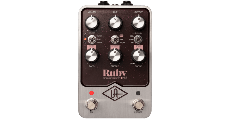 New Universal Audio Ruby '63 Top Boost Amplifier Pedal Stereo Amplifier Simulator Pedal