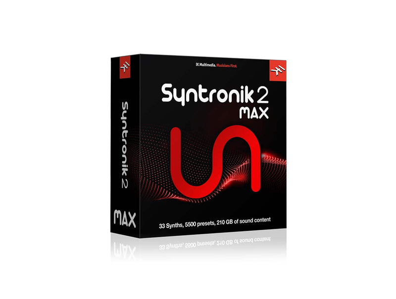 New Ik Multimedia Syntronik 2 MAX - MAXed Out with 33 Synths, Over 5,500 Presets and 200 GB of Sound Content. (Download/Activation)