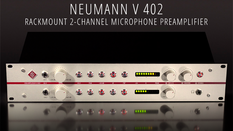 New Neumann V 402 Rackmount 2-Channel Microphone Preamp