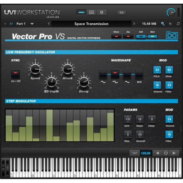 New UVI Vector Pro VI Software (Download/Activation Card)