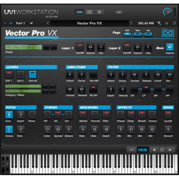 New UVI Vector Pro VI Software (Download/Activation Card)